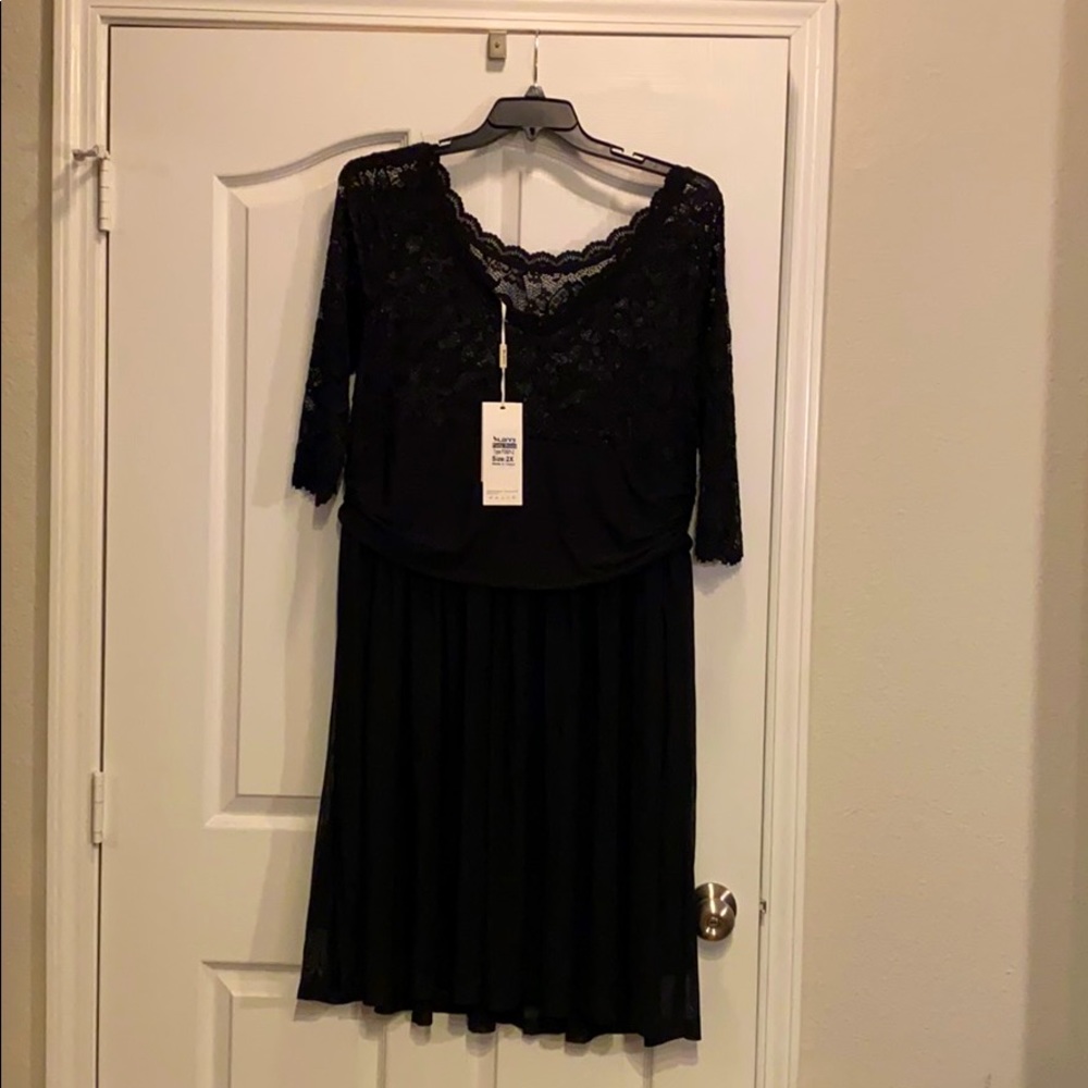 Black lace dress